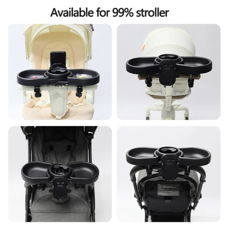 L5YF Pram Dinning Plate Bottle Holder with Divided Sections for Infant Dining Comfort