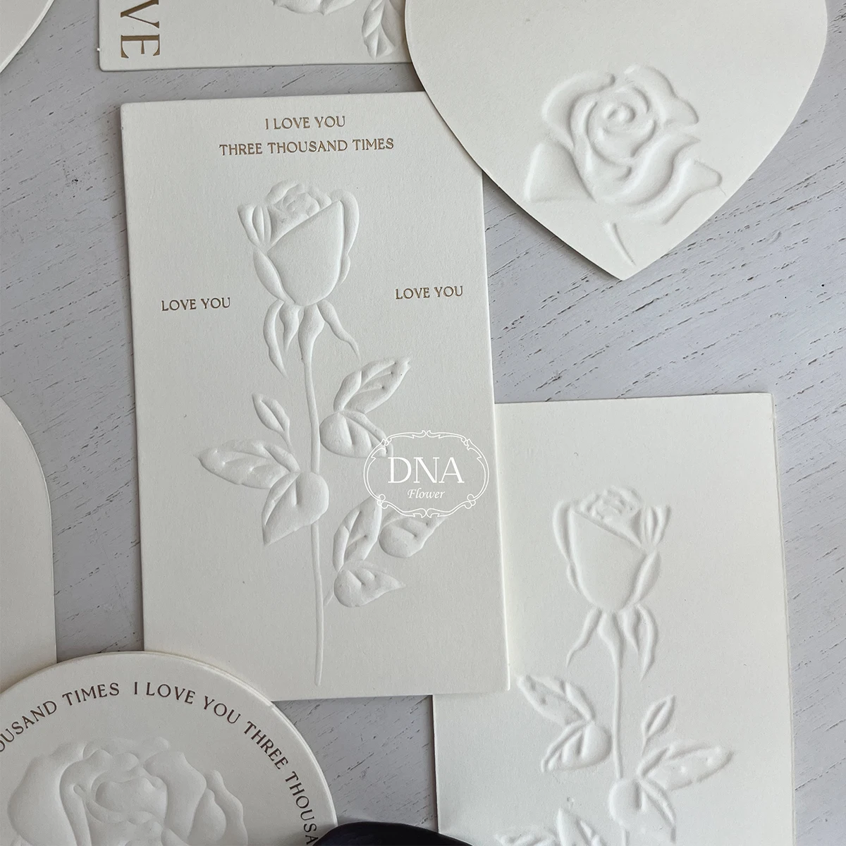 10pcs Valentine\'s Day Rose Love Poem Series Card Greeting Card Hang Card Postcard Hang Tag