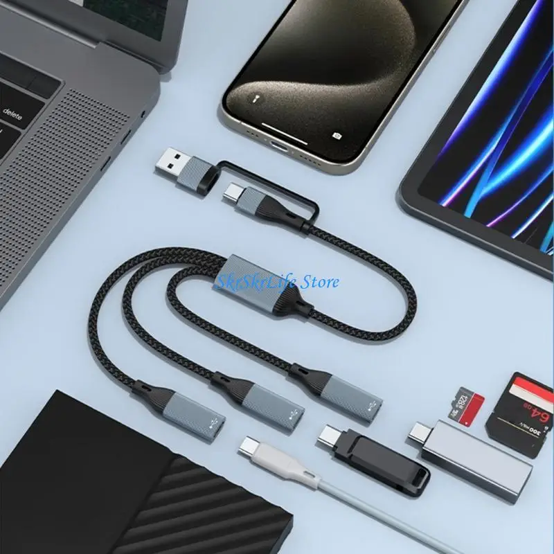 

E65E USB Тип C Мужчина до 2/3 Typec Extension Converters Power Adapter Power Adapter