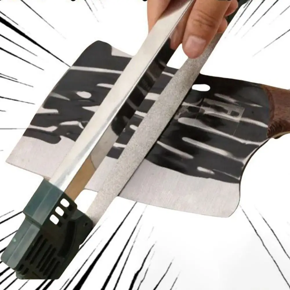 1 Set Effort-saving Knives Sharpener Easy to Disassemble Rust-proof Kitchen Sharpening Stone Double-sided