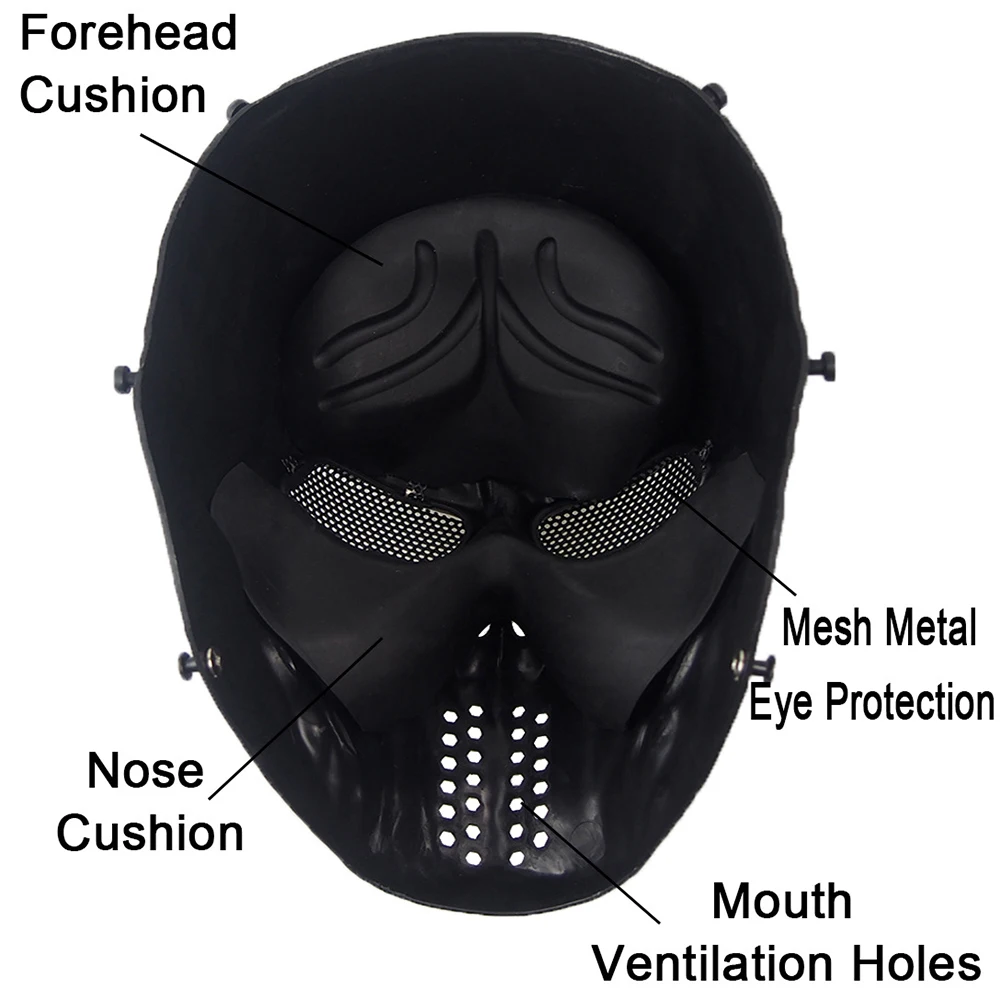 Máscaras de combate tácticas militares para Paintball, máscaras protectoras de cara completa para Halloween, Cosplay, juego de guerra, caza,