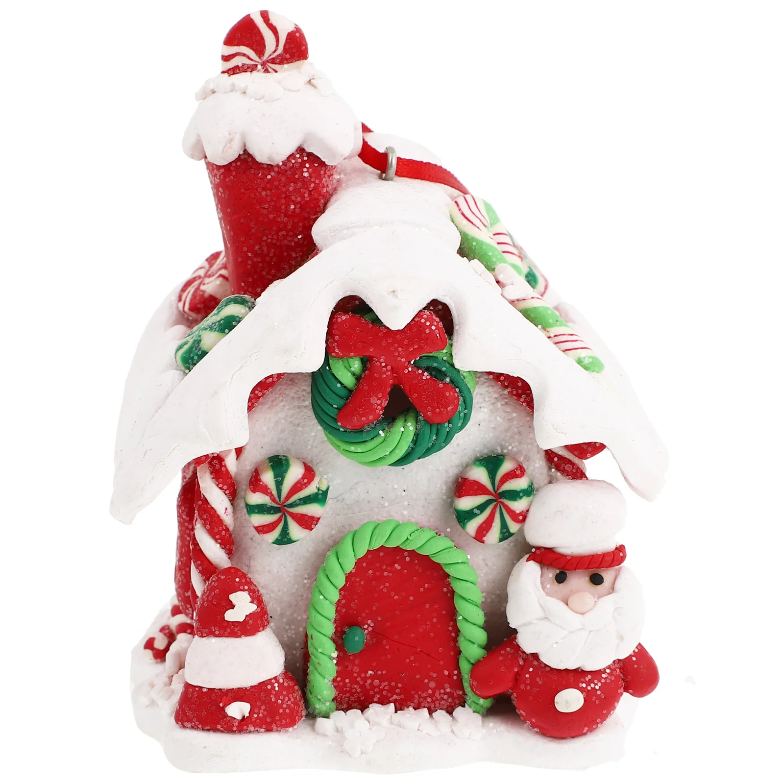 

1pc Christmas Santa Decoration Hanging Mini House Festive Ornament For Holiday Party Wedding Outdoor Indoor Decor Tree Garden