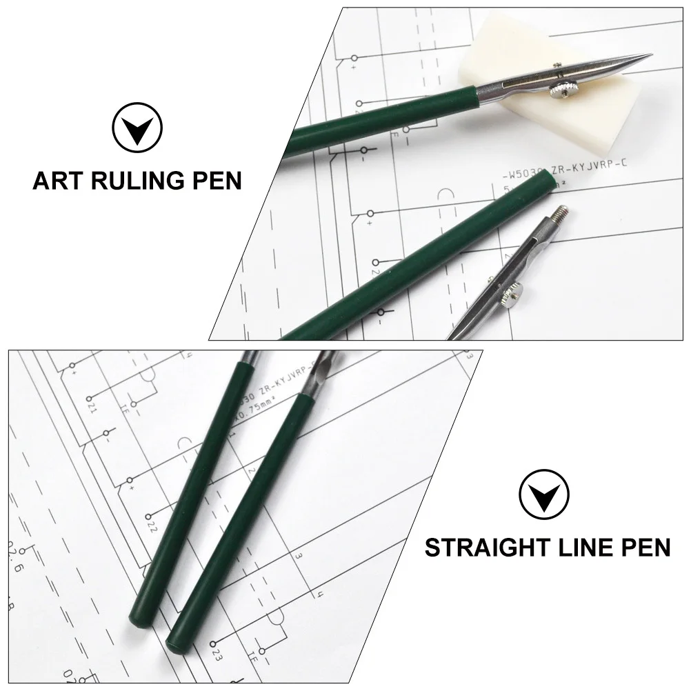 

2Pcs Adjustable Comic Tool Pen High-Quality Materials Drawing Straight Lines Professional Art Ruling Pen Fine Line Masking Fluid
