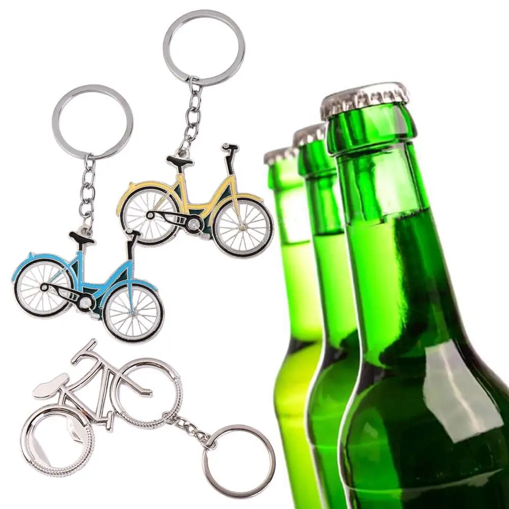 

Metal Bicycle Keychain Bike Shaped Multifunctional Bottle Opener Keyring Creative Portable Bike Key Rings Cycling Enthusiasts
