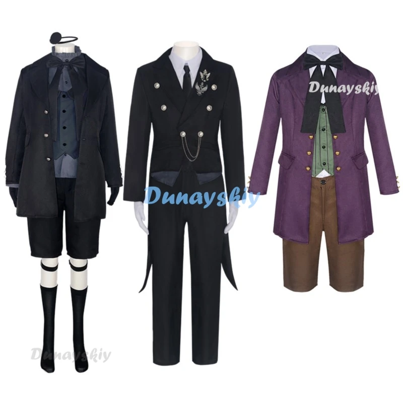 Kuroshitsuji Cosplay Ciel Phantomhive przebranie na karnawał Sebasuchan Mikaerisu kostium Anime Alois Trancy Party diabeł jednolity