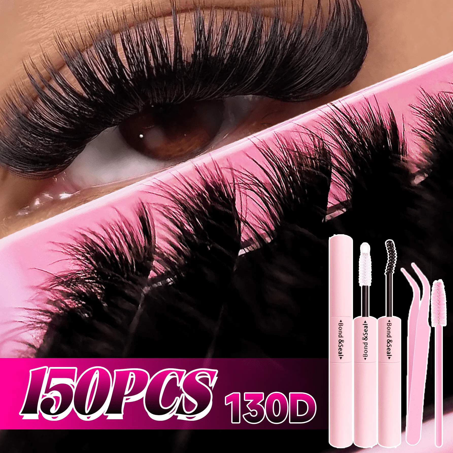 Kit de faux cils ultra denses 150 pièces 130P |   Pas de fous ressemblent un incontournable pour un maquillage épais |   Moelleux volumineux longue durée