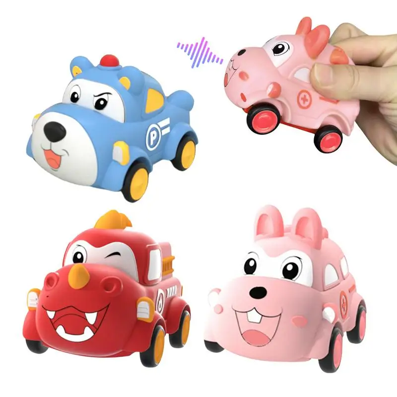 Friction Powered Toy Cars 3PCS Push Vehicles Toy Car Play Vehicle Set Friction Powered Vehicles Learning Toys For Kids Ages 18