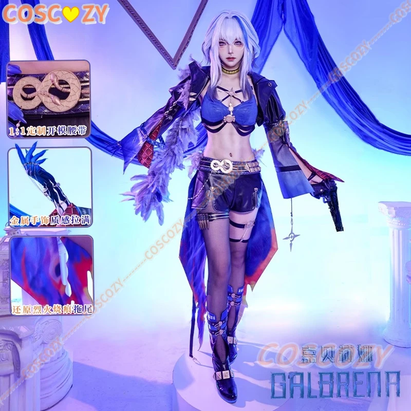 Wuthering Waves Galbrena-Disfraz de Cosplay, peluca, uniforme, chaqueta, traje de fiesta de Halloween y Carnaval, trajes de juego de rol para mujeres y niñas