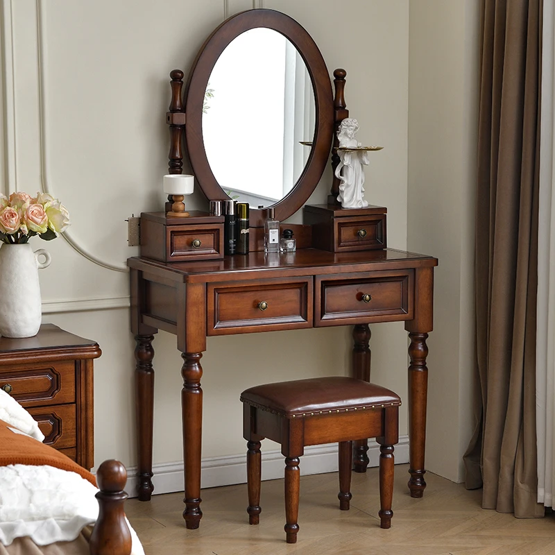 

Modern Bedroom Makeup Dresser Storage Cabinet Lighted Mirror Dressing Table Vanity Desk Drawers Penteadeira Feminina Furniture