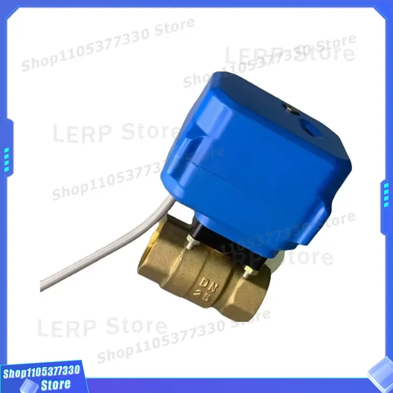 Electric Brass Two Way Valve for Central Air Conditioning Fan Coil Unit Power Off Reset Function HVAC System Control