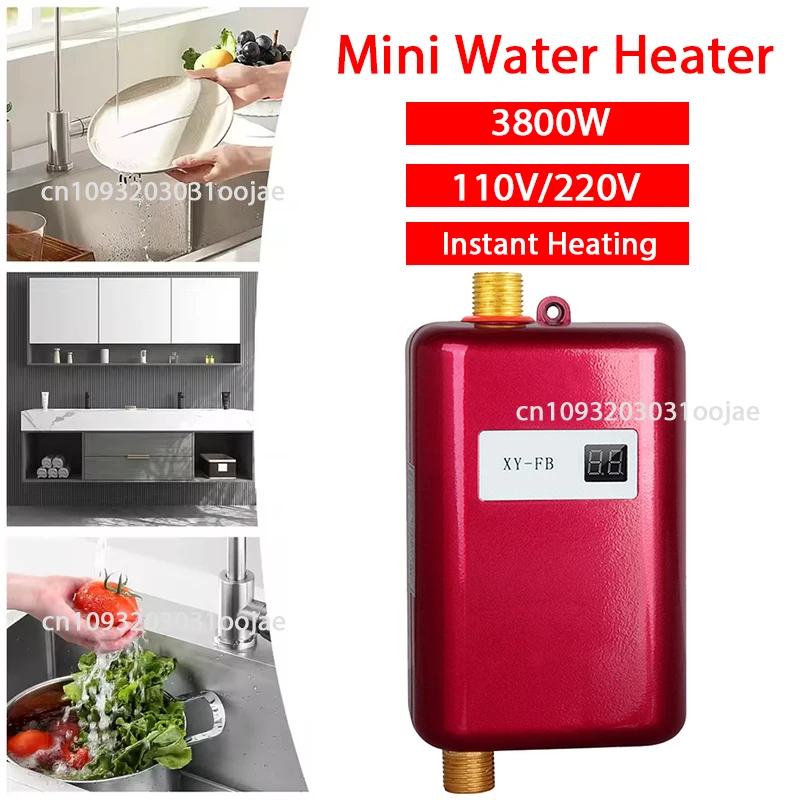 Mini Tankless Electric Water Heater – Instant Heating Solution for Under Sink, RV, and Compact Spaces, Smart Boost for Efficient