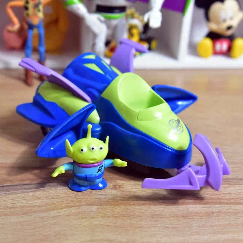 Disney Toy Story Buzz Lightyear Alien Skateboard Car Toys  Rebound Stunt Scooters Cartoon Doll Figurine Model Xmas Brithday Gift