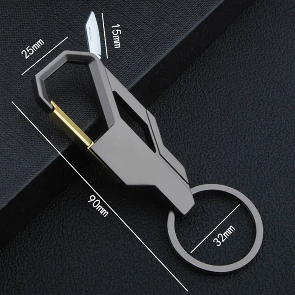 Multi-Function Keyring Mini Knife Folding Key Holder Men Waist Mount Carabiner Car Keychain Key Accessories