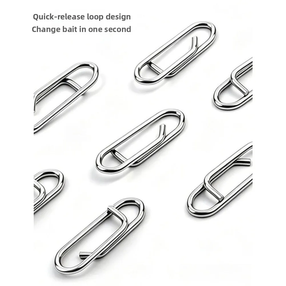 For Varying Fishing Conditions Double Lock Swivel Quick Clip Snap Swivel Fishing Tool High Strength Stainless Steel