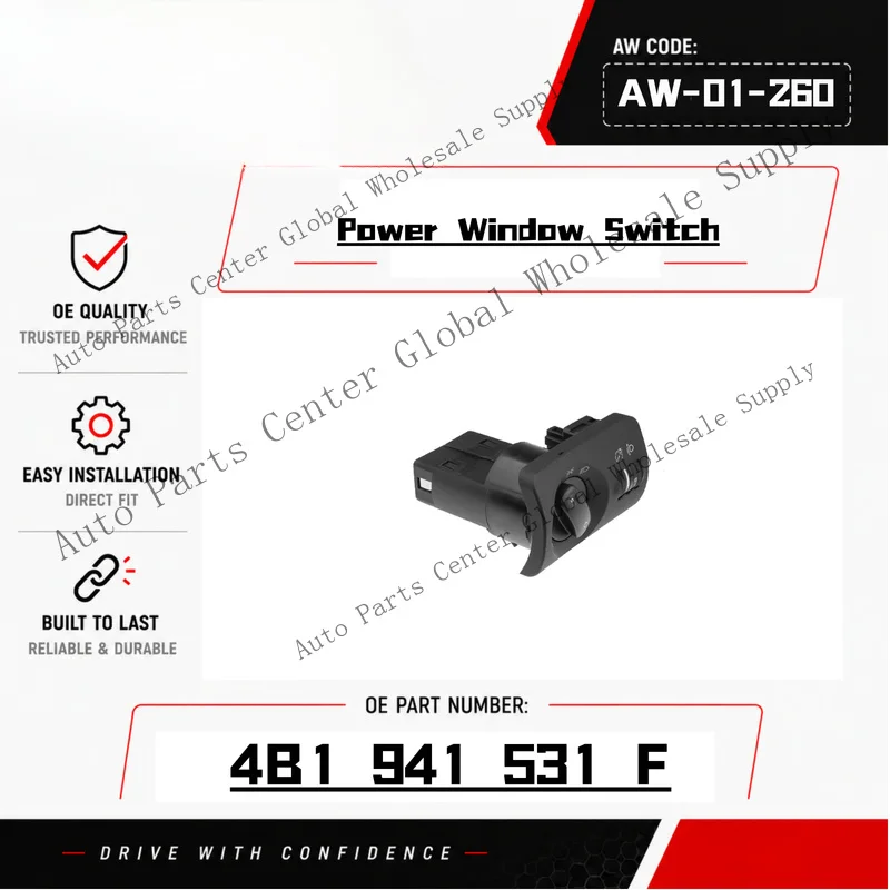 L+ Headlight Fog Lamp Switch Dial Control For AUDI A6 S6 C5 Allroad 4B1 941 531 F