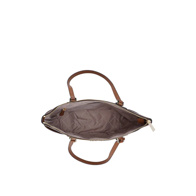 حقيبة مايكل كورس أولي تشارلوت كبيرة من مادة PVC مع حقيبة كتف واحدة من جلد البقر للنساء