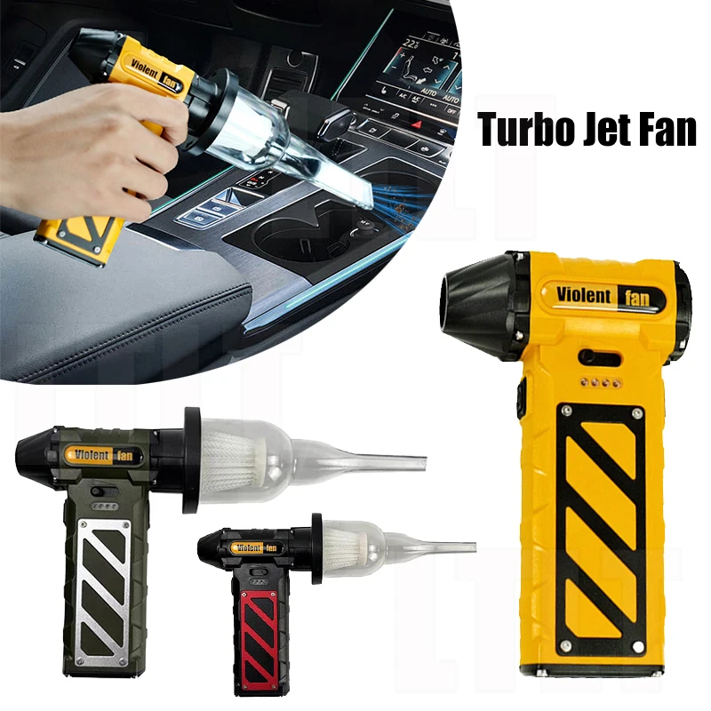 

Turbo Jet Blower 110000RPM urbo Jet Fan Handheld Duct Fan Brushless Motor Jetdry Portable Type-C Charging Car Cleaning Dryer