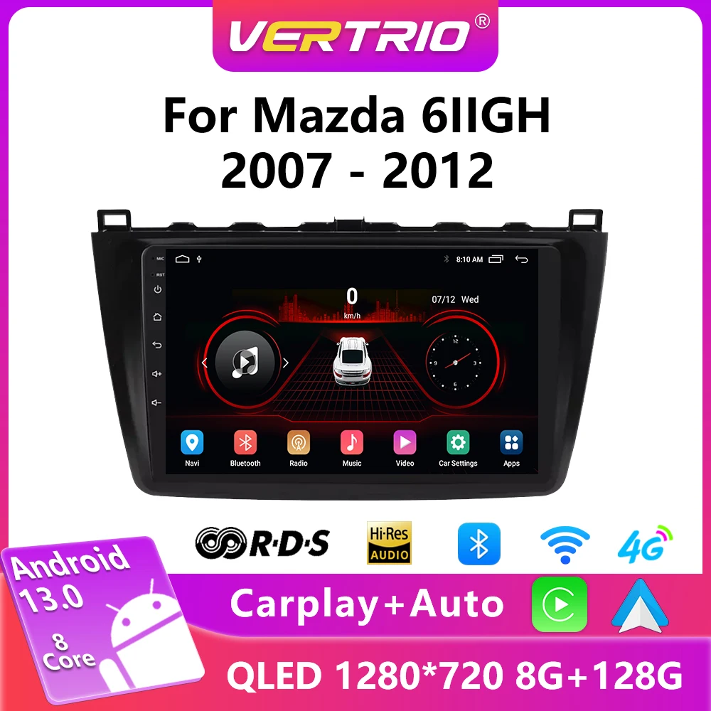 

For Mazda 6 Ⅱ GH 2007 - 2012 Car Radio Multimedia Video Player Navigation Stereo GPS Android 12 No 2din 2 Din DVD WIFI Auto 4G