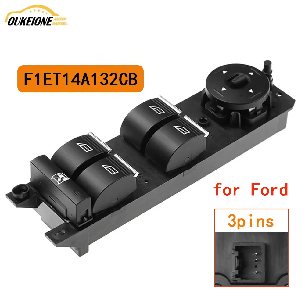 F1ET14A132CB Electric Master Power Window Control Switch Glass Lifter Button for 2012 2013 2014 2015 2016 2017 Ford Focus ST