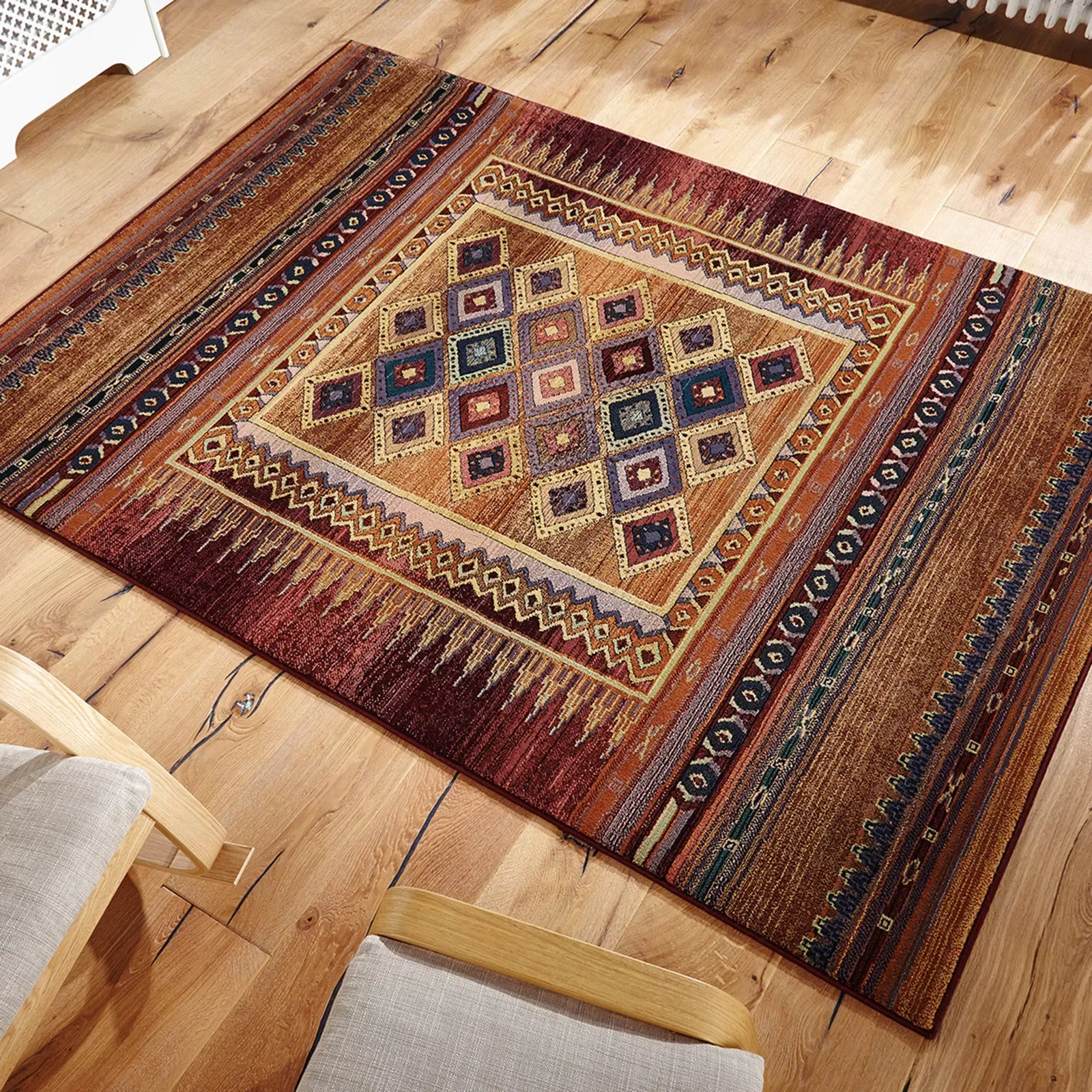 Moroccan Rugs Multicolor Terracotta Tribal Rug Kilim Large Living Room Carpet Ethnic Style Decoration Bedroom Floor Mat Non Slip