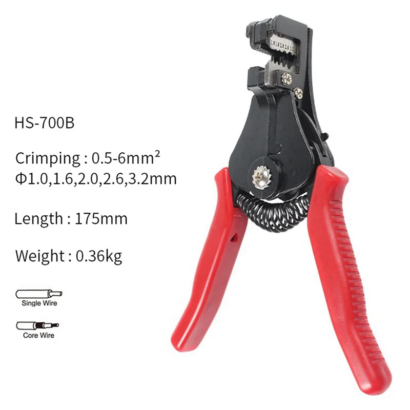 2X HS-700B Pelacables Pelacables aislado Pelacables automático Pelacables solar automático multifuncional-[Qahk]