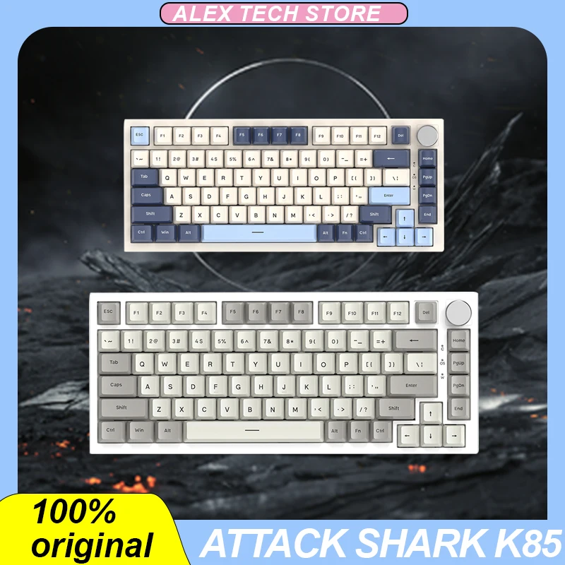 

Attack Shark K85 Wired Mechanical Keyboard Magnetic Switch Pbt Keycaps Rgb Backlight Hot Swap Customized Gaming Keyboard Pc Gift