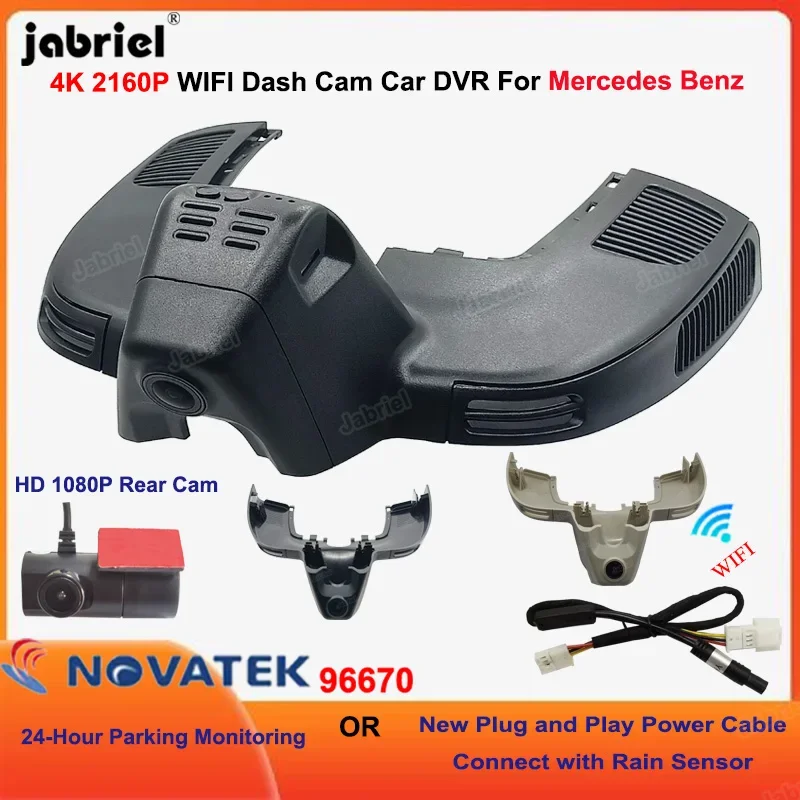 Plug and Play 4K Wifi Car DVR Dash Cam for Mercedes Benz GLE w167 c292 GLS x166 GLE 350 400 450 500 43 53 63 2019 2020 2021 2022