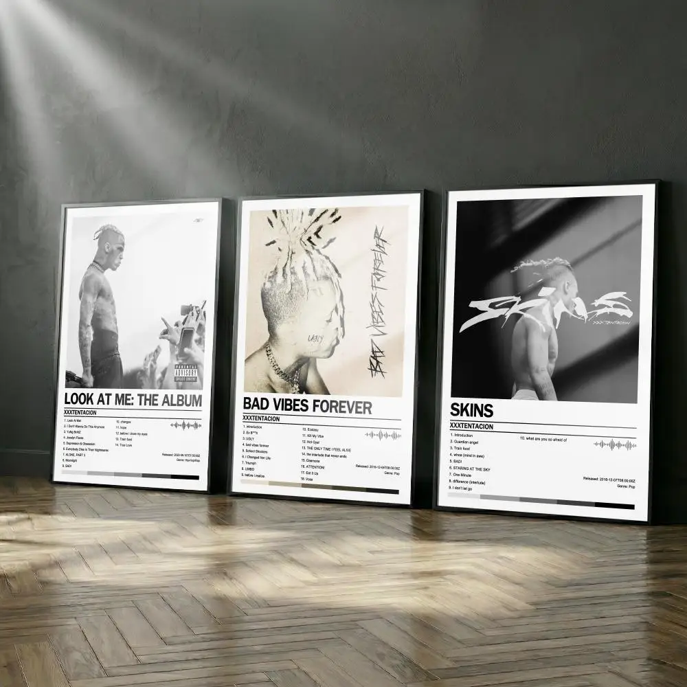 Xxxtentacions Poster-Album-Set, modernes Cover-Wandkunstwerk für Zimmer, Leinwandgemälde, Kunstdruck, Heimwanddekoration, Bild, Geschenk