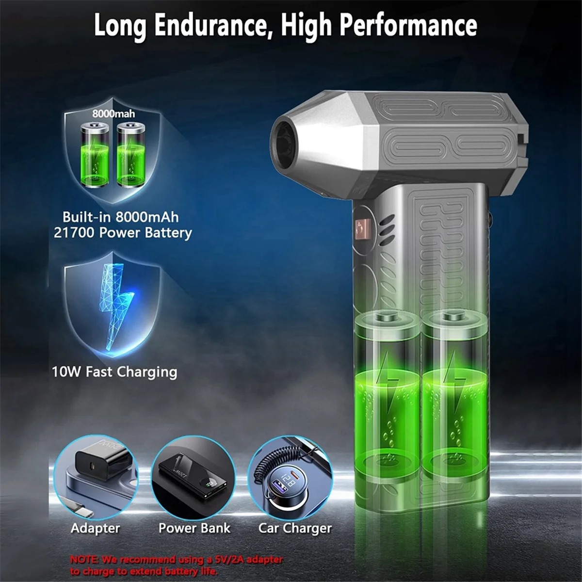

HOT!!Electric Compressed Air Duster for PC and Keyboard, 130000RPM Handheld Car Vacuum Cleaner Cordless for Home, Outdoor