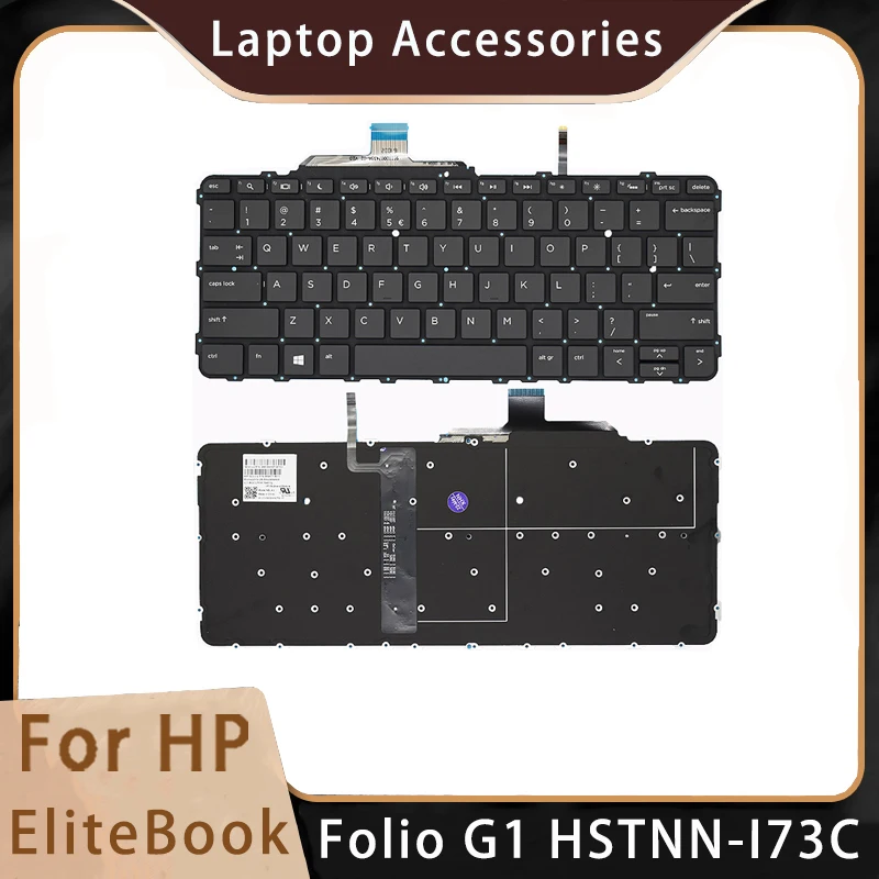 

New For HP EliteBook Folio G1 HSTNN-I73C Replacemen Laptop Accessories Keyboard With Backlight 850915-001