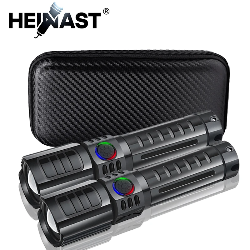 

Powerful LED Flashlight Rechargeable USB Built-in Lithium Battery Waterproof Zoom Fishing Hunting Camping Tactical Flashlight