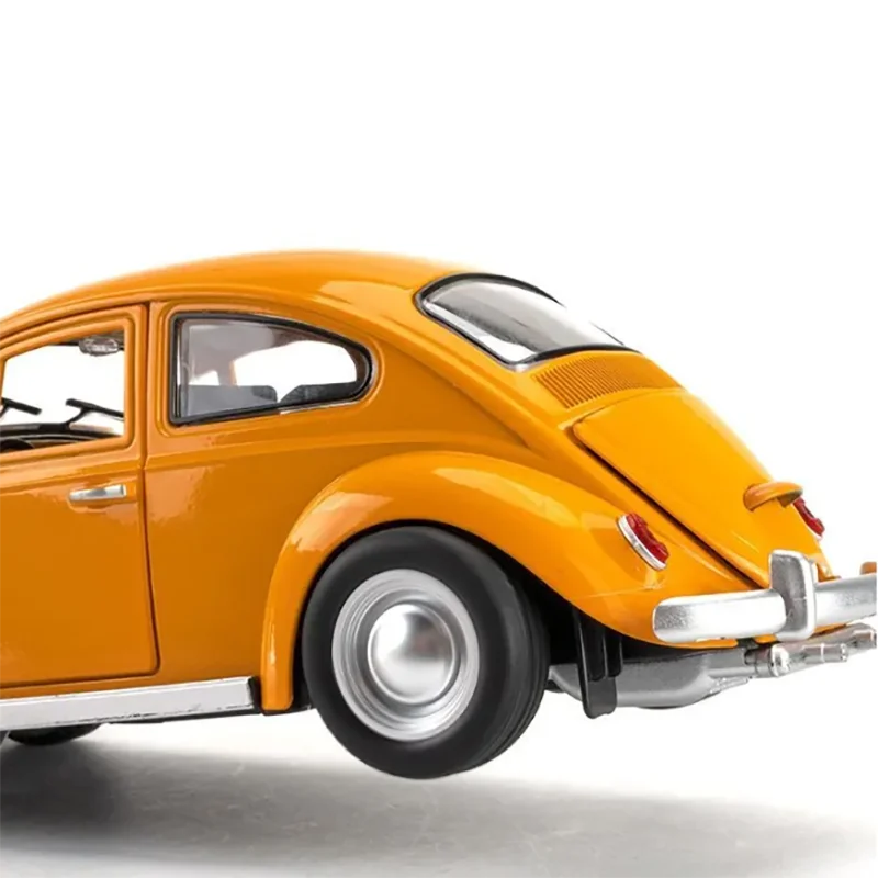 1:18 1955 Beetle Classic Car Model Diecast Simulation Metal Alloy Car Sound Light Pull Back Toy Vehicle Collection Toy Gifts