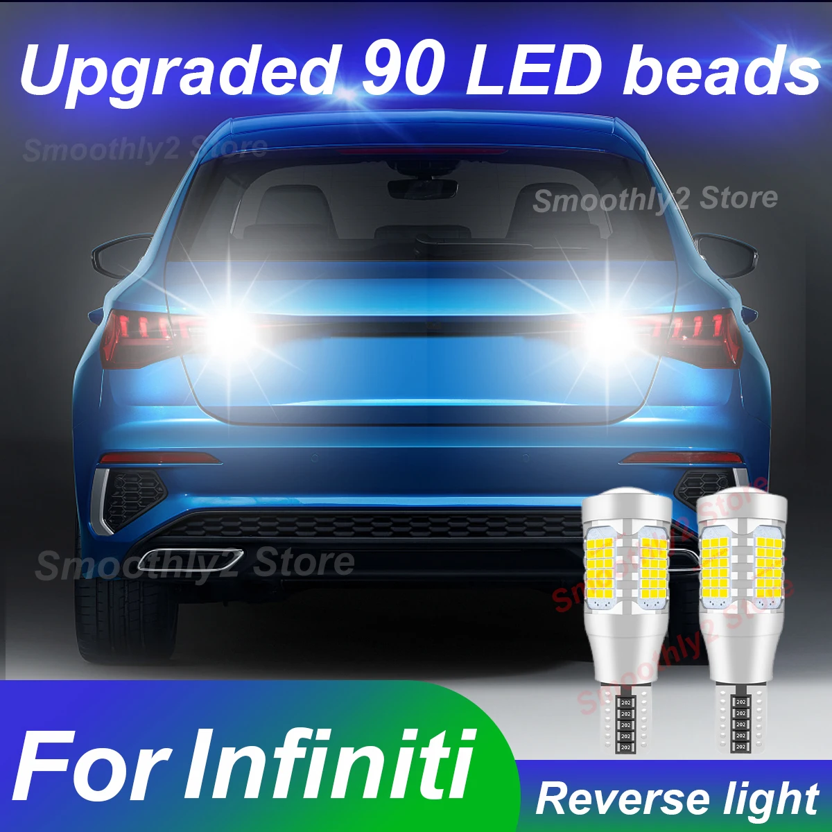 

2pcs LED Light Bulb Reverse Lamp W16W T15 921 912 For Infiniti FX35 FX45 QX56 EX35 M35H EX37 JX35 QX50 QX60 QX80 Car Accessories