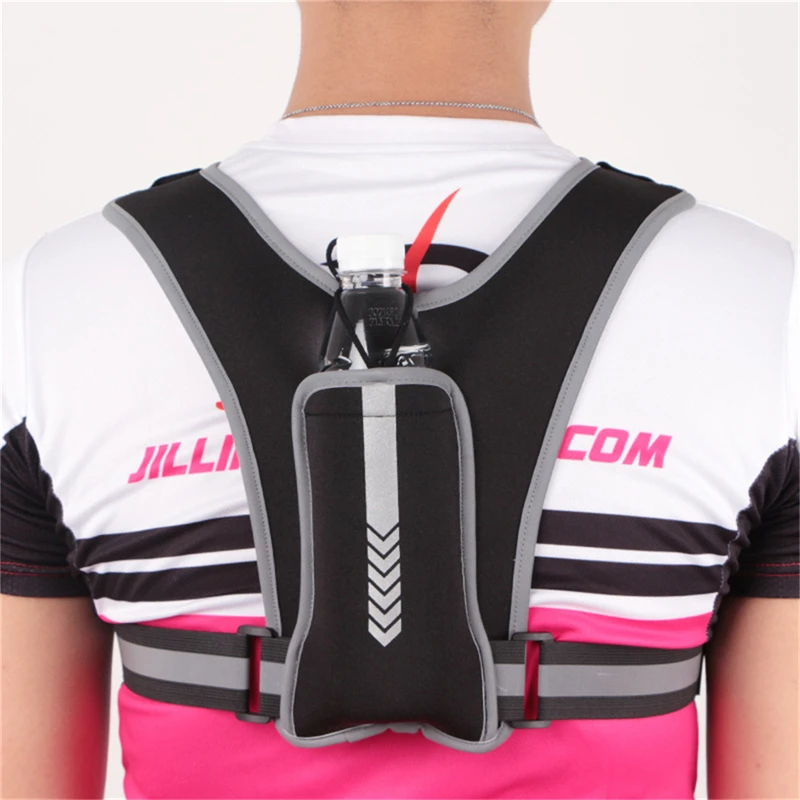 Reflective Vest High Visibility Bike Motorcycle Night Safety Riding Soft Vest Multi Pockets Adjustable Running Sports Bag