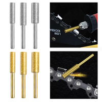 3PCS Diamond Chainsaw Sharpener Burr 4/4.8/5.5mm Grinder Chain Saw Drill Bits Set Electric Saw Sharpening Carving Grinding Tools