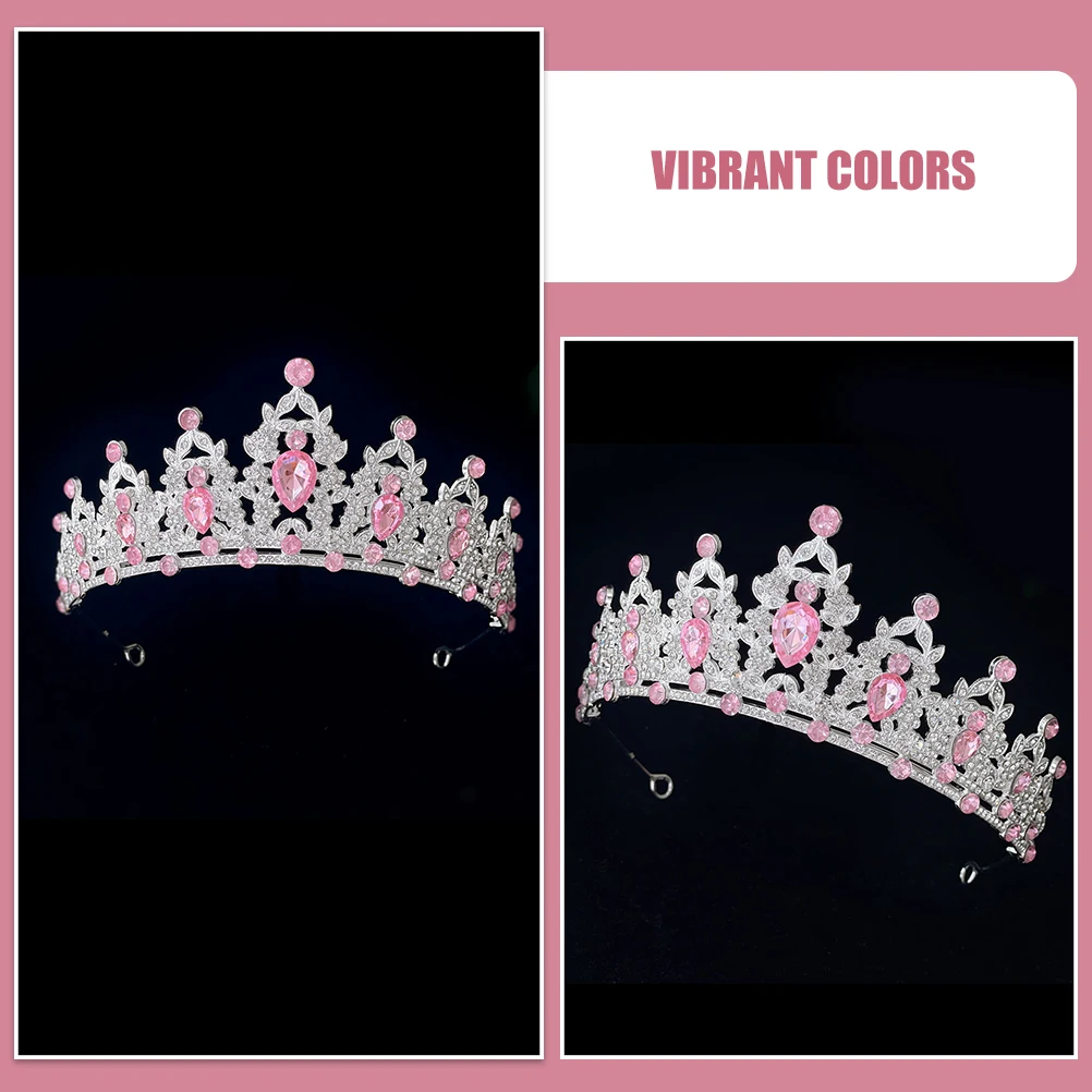

Baroque Crown Tiara Princess Crystals Decorations Bridal Headpiece Birthday Wedding Tiaras Women Crowns VibrantColors NonFading
