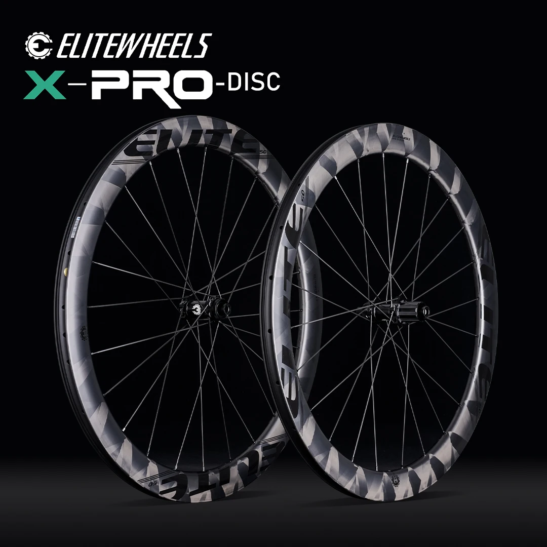 

Колеса ELITEWHEELS PRO X, дорожные диски, Углеродные колеса, низкое сопротивление, центральный замок, ступица, велосипедные колеса 40, 50, 60 мм, Бескамерная Совместимость