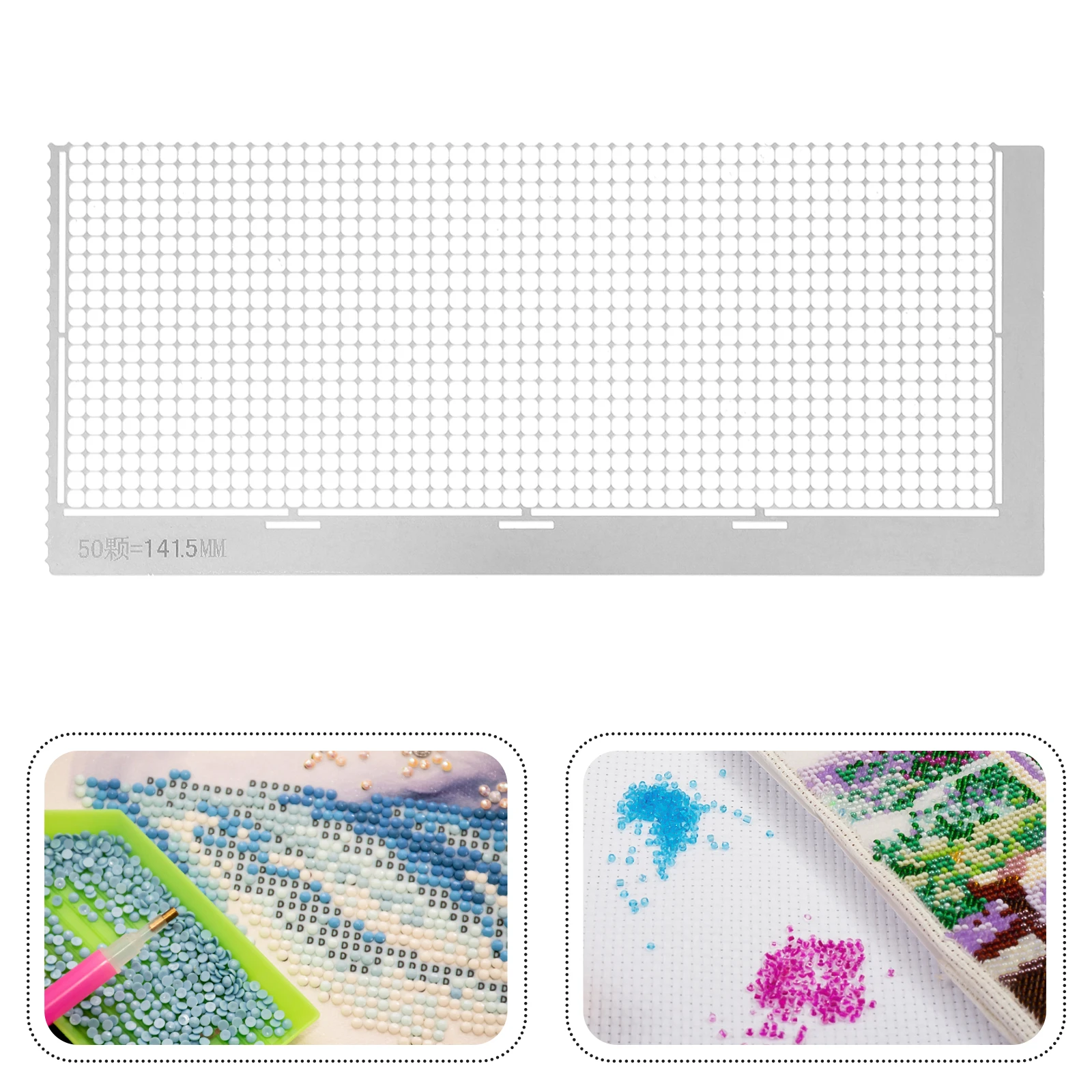 

Precision Diamond Dotting Tools Stainless Steel Mesh Ruler 1020 Grids Diy Rhinestone Embroidery Alignment Tool For Craft Art