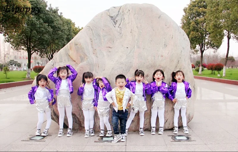 Costumi jazz per bambini abbigliamento personalizzato ragazze danza moderna abbigliamento da prestazione hip-hop abbigliamento da ballo jazz per l'asilo