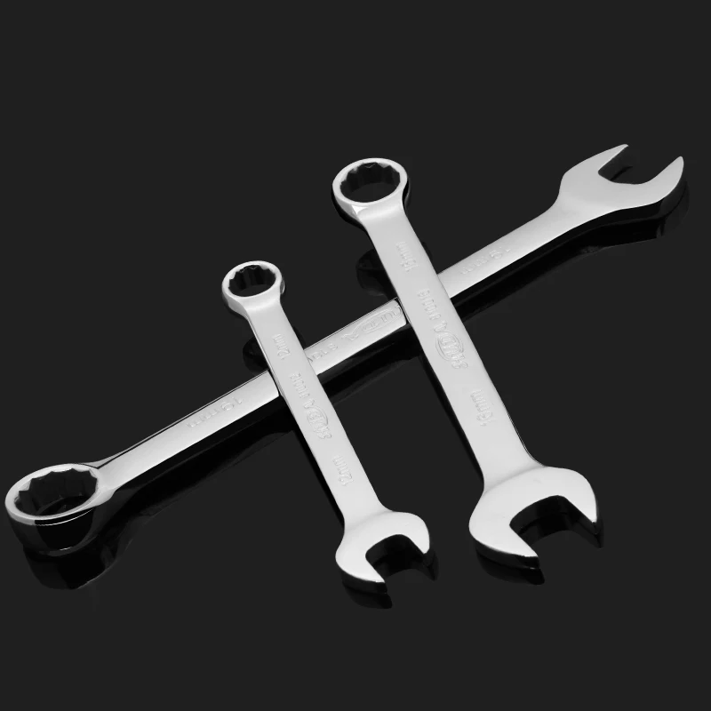 1PCS Combination Wrench 7-36mm Open Box End Wrench Plum Blossom Open Spanner Hex Spanner Wrench Car Repair/Household Hand Tool