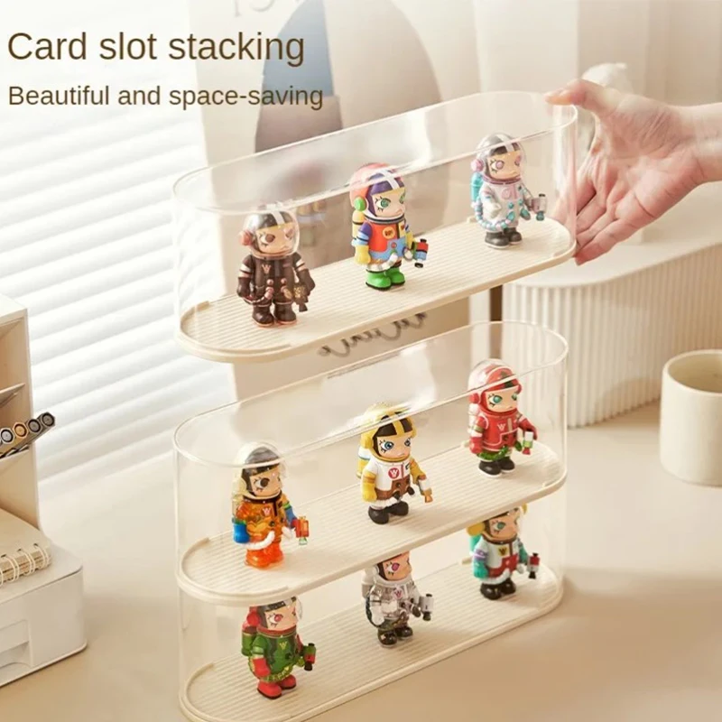 Display Box Hand Puppet Display Cabinet Acrylic Blind Box Shelf Doll Storage Display Rack Desktop Home Storage Box Organizer