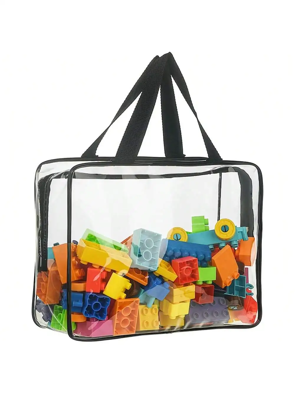 

Large Toy Tool Organizer,Cosmetic Bag Reusable Clear PVC Board Game Storage,Kitchen Travel Waterproof Storage Bag with Zipper