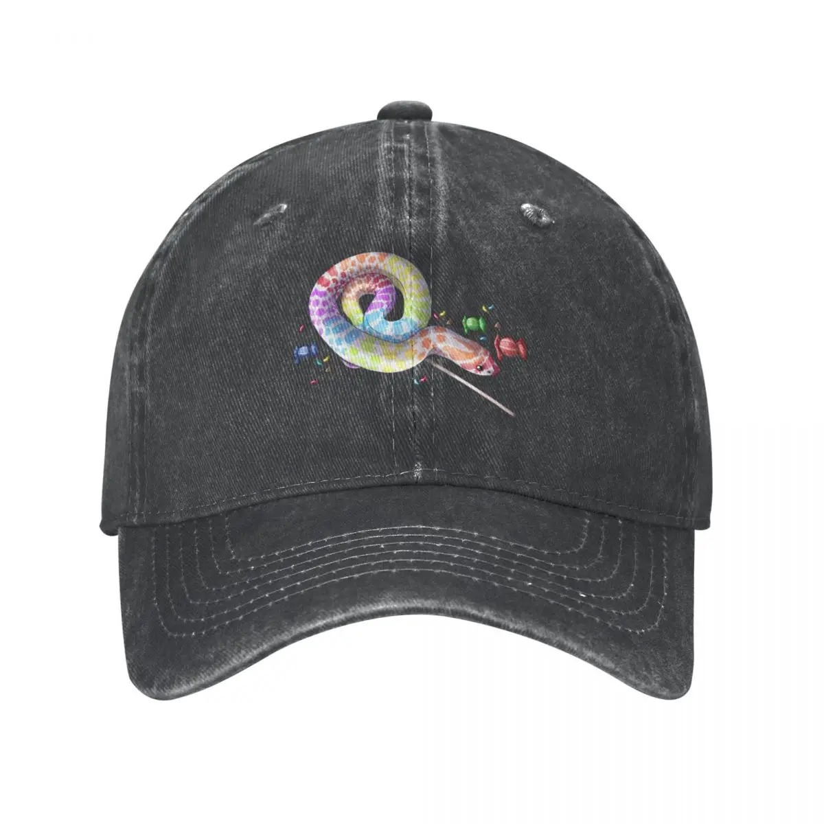 Hognose Snake Candy Design Cowboy Hat Golf Hat Man Hat Beach Visor Sports Cap Baseball For Men Women's