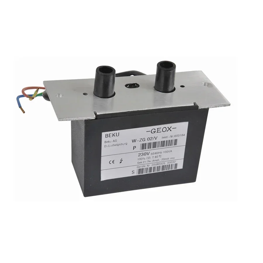 Transformer W ZG 02/V'.   With Cable For Weishaupt oil burner Sek.: 2X7KV 230V, 50/60Hz 20mA 100% ED