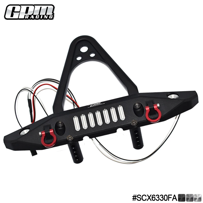 GPM Alloy Front Bumper With D-Rings (Spiked Design) For AXIAL 1/6 SCX6 TRIAL HONCHO-AXI05001