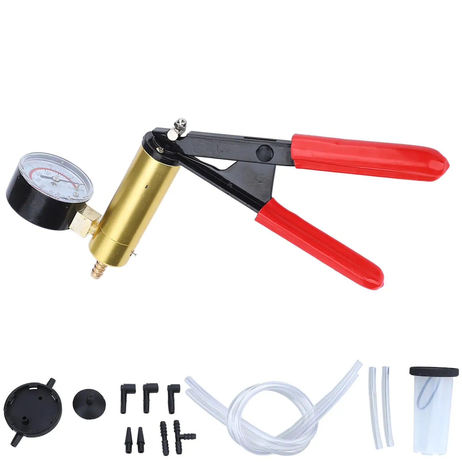 

Multifunctional Handheld Vacuum Pump Tester Kit - Accurate Brake Bleeding Tool for Trucks & Motorbikes