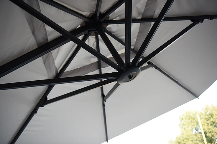 4m Patio Umbrella Modern Design Square Roma Sunshade with Ventilation Waterproof for Hotel and Park Use