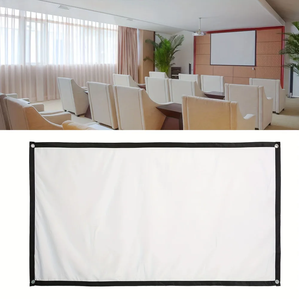 1Pc Outdoor Camping Foldable Portable Simple Soft Screen Projector Screen Outdoor Movie Screen (60inch) S003385