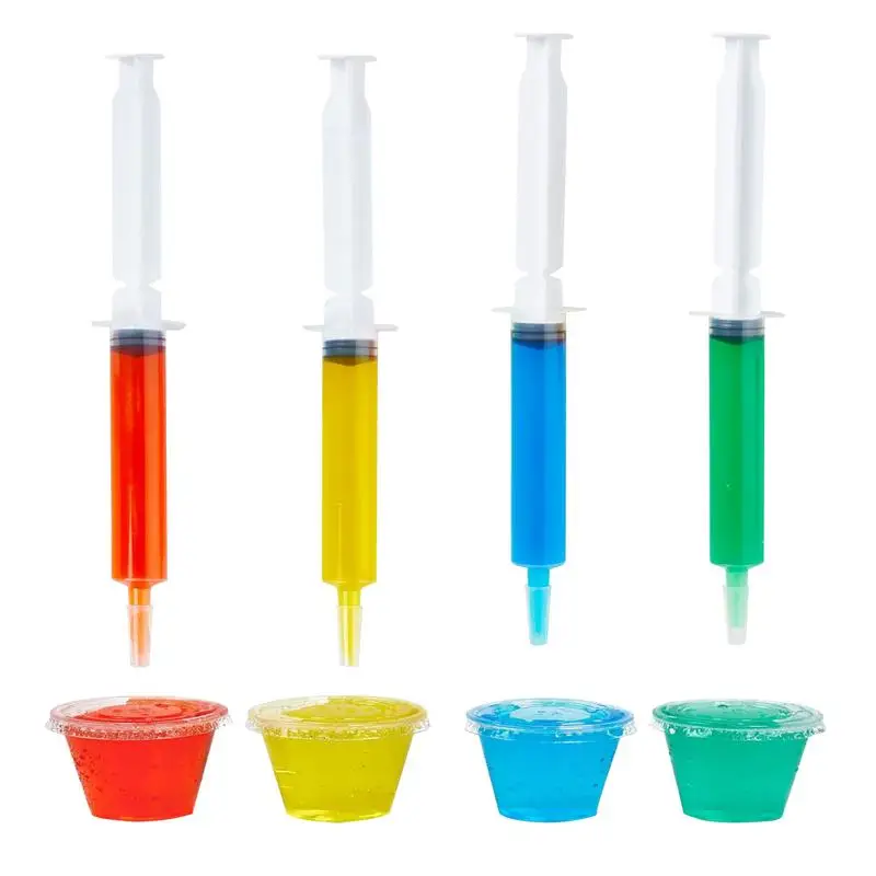 60ml Jello Shot Syringes Reusable Jello Syringes Shots With Tip Lid BPA Free Shooters For Halloween,Christmas Bachelorette