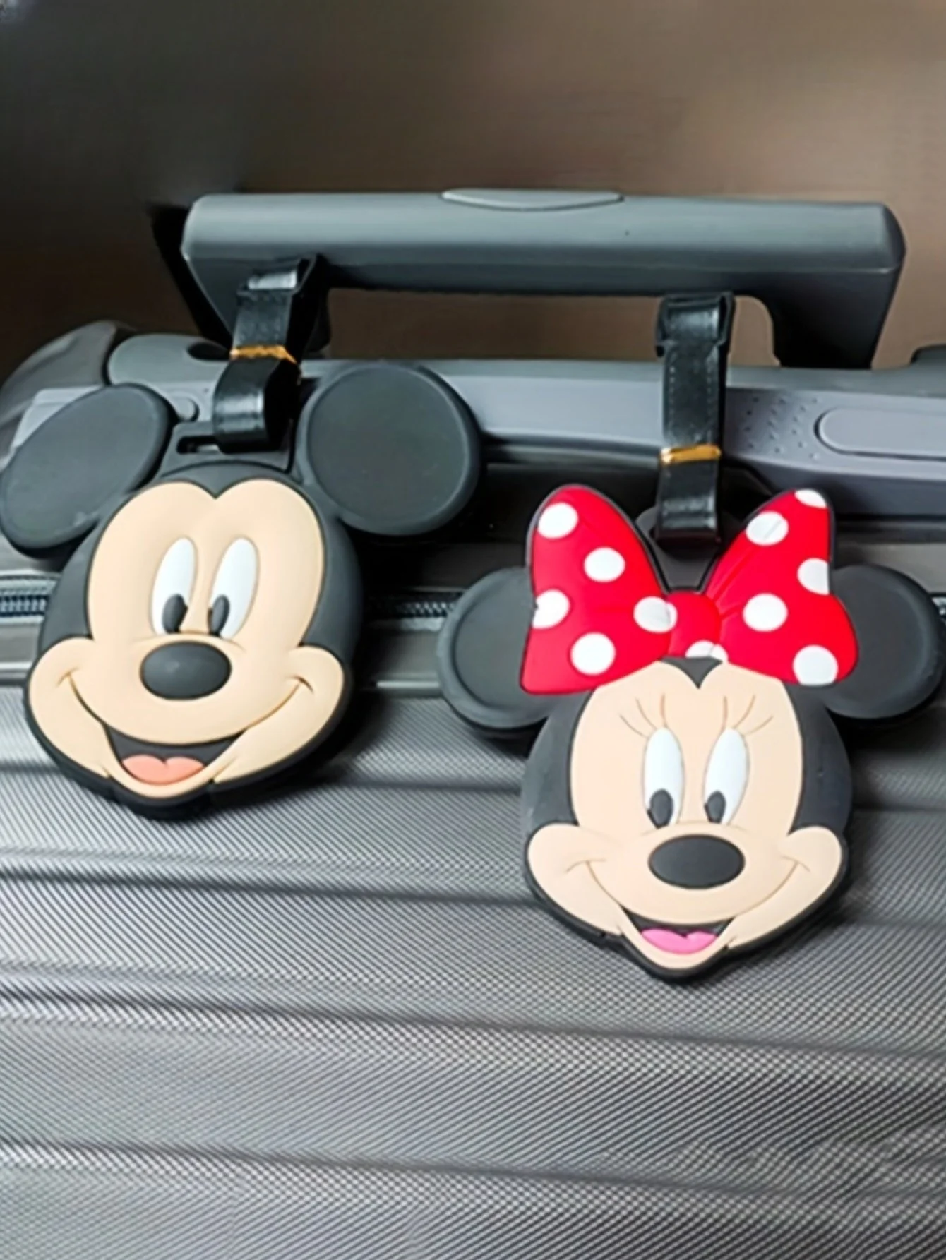 1 個のディズニーかわいいクリエイティブリボンホワイトパームミッキーミニーラゲッジタグ - 荷物タグ装飾、バッグタグオーナメント。